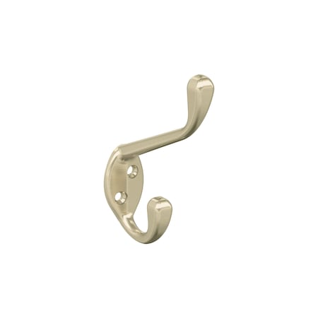 Amerock Noble Traditional Double Prong Golden Champagne Wall Hook H55451BBZ